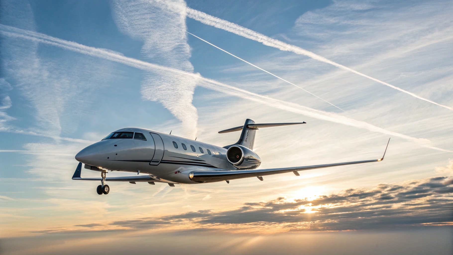Commercial airliner in flight background